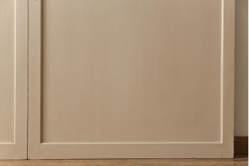 ペイント家具　レトロなペイントカラーが魅力の板戸2枚セット(引き戸、建具)