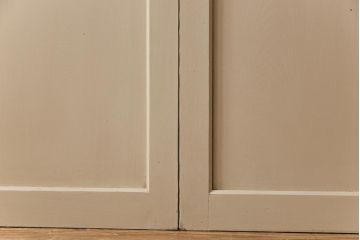 ペイント家具　レトロなペイントカラーが魅力の板戸2枚セット(引き戸、建具)