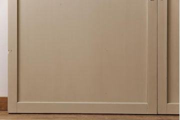 ペイント家具　レトロなペイントカラーが魅力の板戸2枚セット(引き戸、建具)