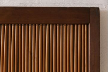昭和中期　幅狭　竹の桟が風情を漂わせるアンティーク御簾戸(簾戸、簀戸、葭戸、夏障子、夏戸、葦戸)4枚セット