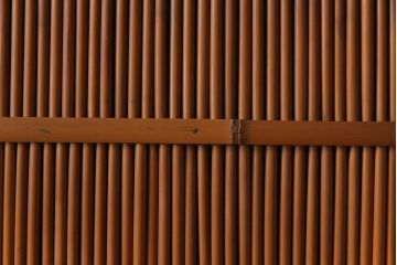 昭和中期　幅狭　竹の桟が風情を漂わせるアンティーク御簾戸(簾戸、簀戸、葭戸、夏障子、夏戸、葦戸)4枚セット