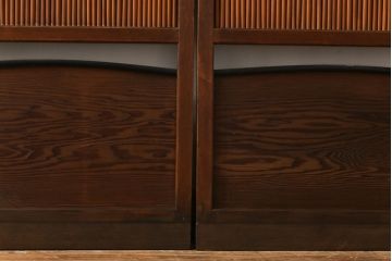 昭和中期　幅狭　竹の桟が風情を漂わせるアンティーク御簾戸(簾戸、簀戸、葭戸、夏障子、夏戸、葦戸)4枚セット