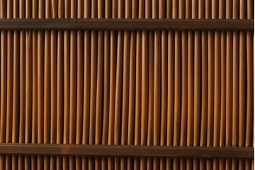 昭和中期　幅狭　竹の桟が風情を漂わせるアンティーク御簾戸(簾戸、簀戸、葭戸、夏障子、夏戸、葦戸)4枚セット