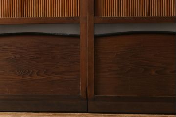 昭和中期　幅狭　竹の桟が風情を漂わせるアンティーク御簾戸(簾戸、簀戸、葭戸、夏障子、夏戸、葦戸)4枚セット
