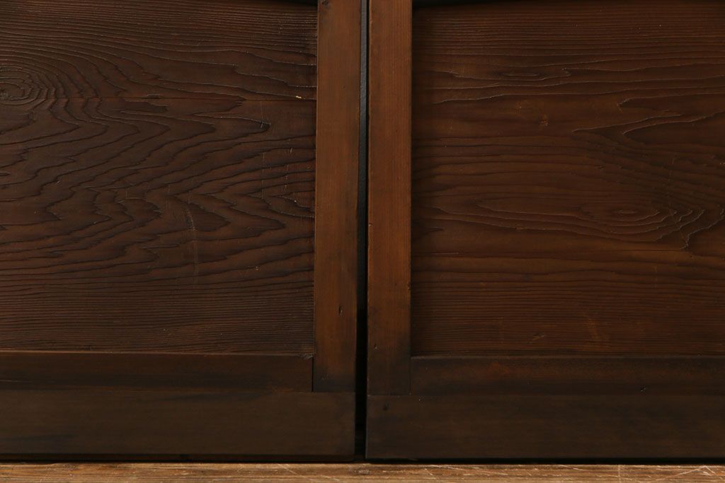 昭和中期　幅狭　竹の桟が風情を漂わせるアンティーク御簾戸(簾戸、簀戸、葭戸、夏障子、夏戸、葦戸)4枚セット