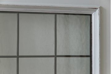 イギリスアンティーク　チーク材　両開き　シャビーシックな雰囲気がお洒落なペイント親子ドア(建具、木製扉)