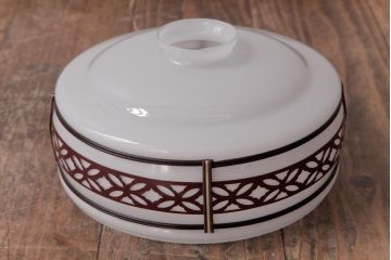 昭和期　花のモチーフが可愛らしいレトロなペンダントライト(天井照明、シェード)(1)