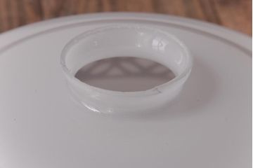 昭和期　花のモチーフが可愛らしいレトロなペンダントライト(天井照明、シェード)(1)