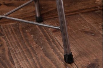 ラフジュ工房オリジナル　細身の鉄脚が格好いい丸スツール(チェア、椅子)