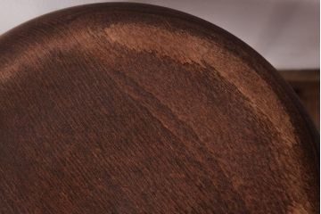 ラフジュ工房オリジナル　細身の鉄脚が格好いい丸スツール(チェア、椅子)