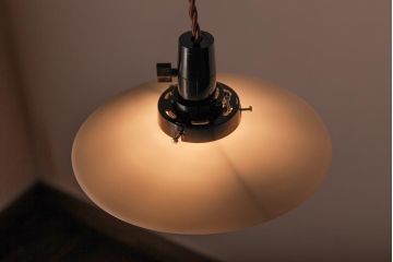 昭和初期(戦前)　レトロな空間づくりに活躍する平笠シェード(天井照明、電笠)