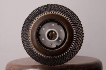 激レア品!　網目のデザインが格好いいアイアン製天井照明(吊り下げ照明)