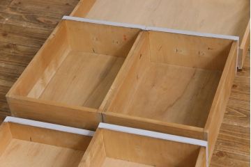 昭和中期　ペイント家具　落ち着いた雰囲気漂う片袖机(デスク、在宅ワーク、在宅用作業台)