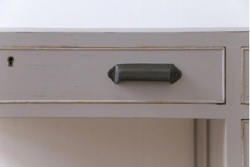 昭和中期　ペイント家具　落ち着いた雰囲気漂う片袖机(デスク、在宅ワーク、在宅用作業台)