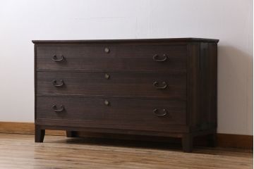 アンティーク家具　和製アンティーク　リメイク品　4尺　しっとりとした和の風情溢れる箪笥ローボード(衣装箪笥、テレビボード)