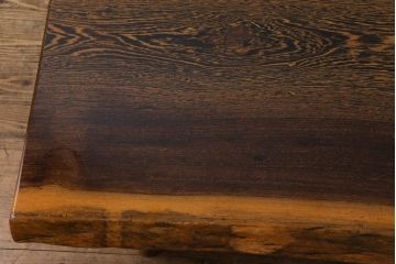 民芸家具　ビンテージ　鉄刀木(タガヤサン)　艶やかな質感と濃淡の杢目が美しいセンターテーブル(定価50万円)(座卓)