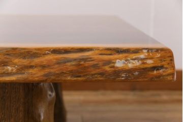 民芸家具　ビンテージ　鉄刀木(タガヤサン)　艶やかな質感と濃淡の杢目が美しいセンターテーブル(定価50万円)(座卓)