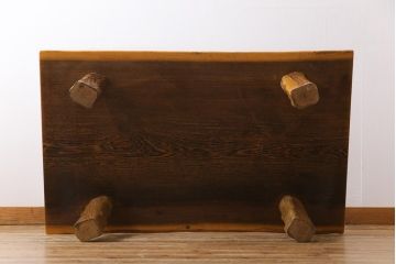 民芸家具　ビンテージ　鉄刀木(タガヤサン)　艶やかな質感と濃淡の杢目が美しいセンターテーブル(定価50万円)(座卓)