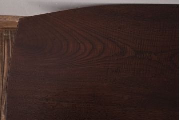 レトロ家具　昭和レトロ　栓材一枚板　味のある風合いと木目が趣のある豆ちゃぶ台(ローテーブル、花台)