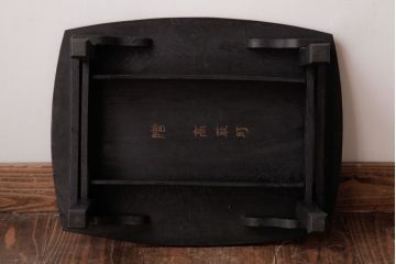 レトロ家具　昭和レトロ　栓材一枚板　味のある風合いと木目が趣のある豆ちゃぶ台(ローテーブル、花台)