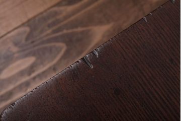 レトロ家具　昭和レトロ　栗材一枚板　ジャンクな雰囲気が渋いちゃぶ台(座卓、ローテーブル)