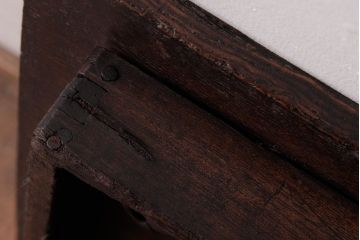 レトロ家具　昭和レトロ　栗材一枚板　ジャンクな雰囲気が渋いちゃぶ台(座卓、ローテーブル)