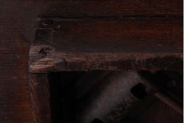 レトロ家具　昭和レトロ　栗材一枚板　ジャンクな雰囲気が渋いちゃぶ台(座卓、ローテーブル)