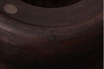 アンティーク雑貨　和製アンティーク　桐材製　古い木の質感が味わい深いくり抜き火鉢(2)