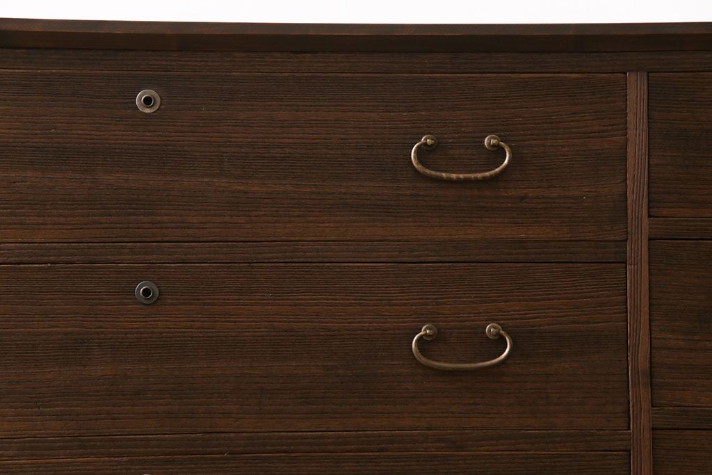 アンティーク家具　和製アンティーク　リメイク　桐材　シンプルで使い勝手の良い箪笥サイドチェスト(サイドボード、引き出し、桐箪笥、桐たんす)