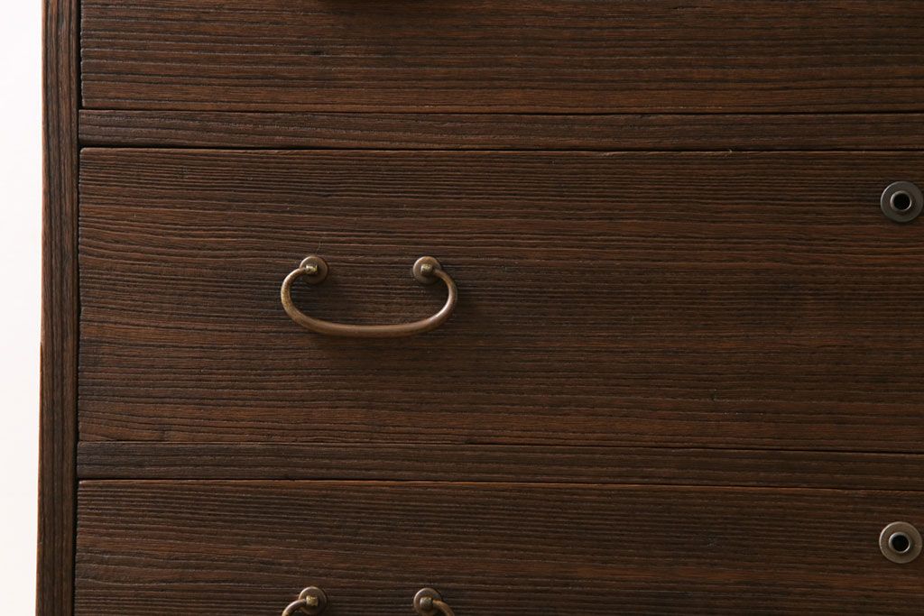 アンティーク家具　和製アンティーク　リメイク　桐材　シンプルで使い勝手の良い箪笥サイドチェスト(サイドボード、引き出し、桐箪笥、桐たんす)