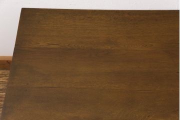 リメイク家具　ナラ材　素朴な木の風合いがレトロなセンターテーブル(ローテーブル、リビングテーブル、作業台)(1)