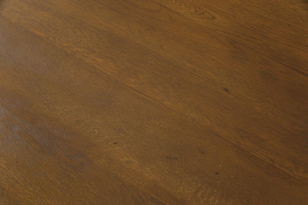 リメイク家具　ナラ材　素朴な木の風合いがレトロなセンターテーブル(ローテーブル、リビングテーブル、作業台)(1)