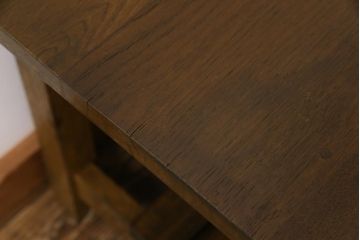 リメイク家具　ナラ材　素朴な木の風合いがレトロなセンターテーブル(ローテーブル、リビングテーブル、作業台)(1)