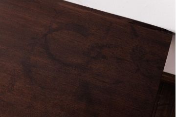 ラフジュ工房オリジナル　古い木の質感が味わい深いシンプルな鉄脚サイドテーブル(センターテーブル、花台、飾り台)