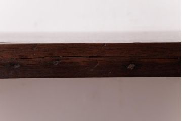 ラフジュ工房オリジナル　古い木の質感が味わい深いシンプルな鉄脚サイドテーブル(センターテーブル、花台、飾り台)