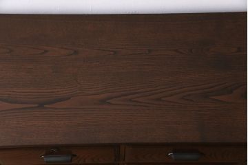 アンティーク家具　和製アンティーク　ケヤキの杢目が美しい上手物のローボード(ローチェスト、リビングボード)