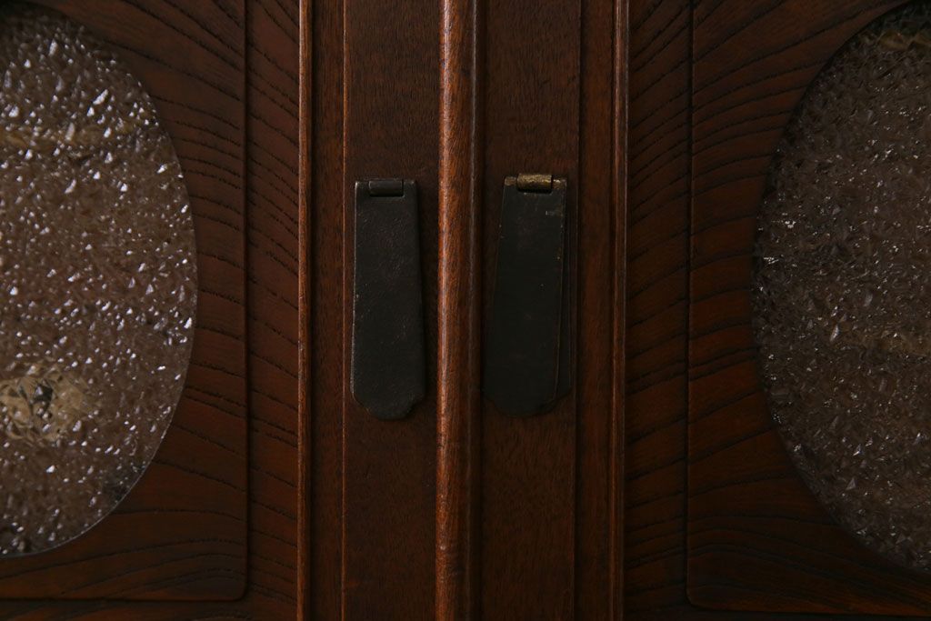 アンティーク家具　和製アンティーク　ケヤキの杢目が美しい上手物のローボード(ローチェスト、リビングボード)