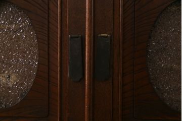 アンティーク家具　和製アンティーク　ケヤキの杢目が美しい上手物のローボード(ローチェスト、リビングボード)