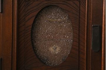 アンティーク家具　和製アンティーク　ケヤキの杢目が美しい上手物のローボード(ローチェスト、リビングボード)