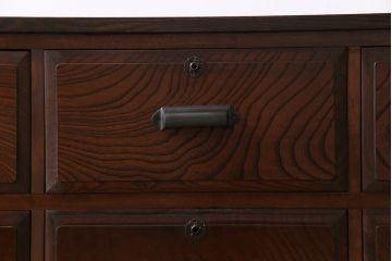 アンティーク家具　和製アンティーク　ケヤキの杢目が美しい上手物のローボード(ローチェスト、リビングボード)