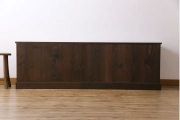 アンティーク家具　和製アンティーク　ケヤキの杢目が美しい上手物のローボード(ローチェスト、リビングボード)