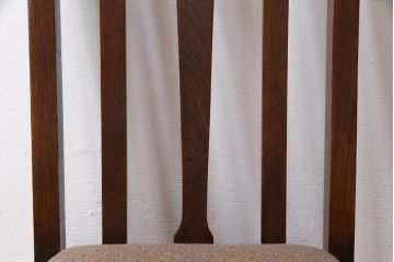 アンティーク家具　イギリスアンティーク　オーク材　挽き物の脚が目を引くダイニングチェア(ワークチェア、椅子)(3)