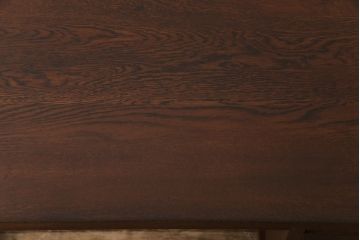 レトロ家具　昭和レトロ　ナラ材　収納力にも優れた薄型の片袖机(カウンターテーブル、作業台)