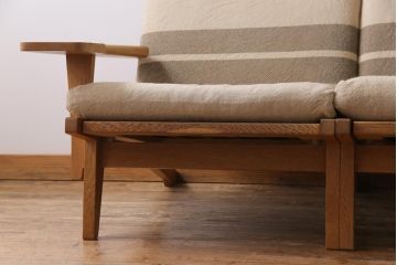 ビンテージ家具　北欧ヴィンテージ　Hans J Wegner(ハンス・J・ウェグナー)　GETAMA(ゲタマ) GE375  ハイバックイージーチェア(二人掛けソファ、ソファ)