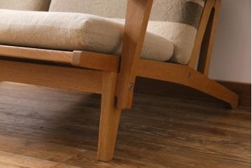 ビンテージ家具　北欧ヴィンテージ　Hans J Wegner(ハンス・J・ウェグナー)　GETAMA(ゲタマ) GE375  ハイバックイージーチェア(二人掛けソファ、ソファ)
