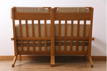 ビンテージ家具　北欧ヴィンテージ　Hans J Wegner(ハンス・J・ウェグナー)　GETAMA(ゲタマ) GE375  ハイバックイージーチェア(二人掛けソファ、ソファ)