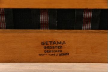 ビンテージ家具　北欧ヴィンテージ　Hans J Wegner(ハンス・J・ウェグナー)　GETAMA(ゲタマ) GE375  ハイバックイージーチェア(二人掛けソファ、ソファ)