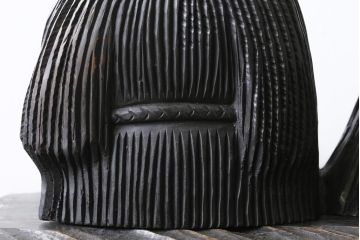 アンティーク雑貨　昭和期　民芸品　宇野広芳　木彫り　味わいのある表情の水戸農人形(置き物、ディスプレイ)