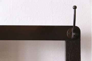アンティーク雑貨　大正ロマン　ナラ材　シンプルなデザインの和製ホールスタンド(傘立て、コート掛け、帽子掛け)
