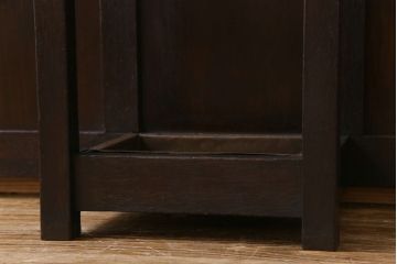 アンティーク雑貨　大正ロマン　ナラ材　シンプルなデザインの和製ホールスタンド(傘立て、コート掛け、帽子掛け)